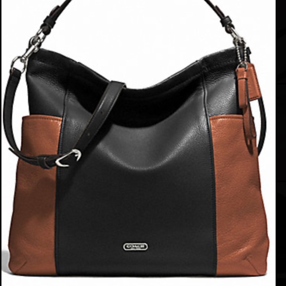 Coach Handbags - Coach Park Color block hobo bag black brown